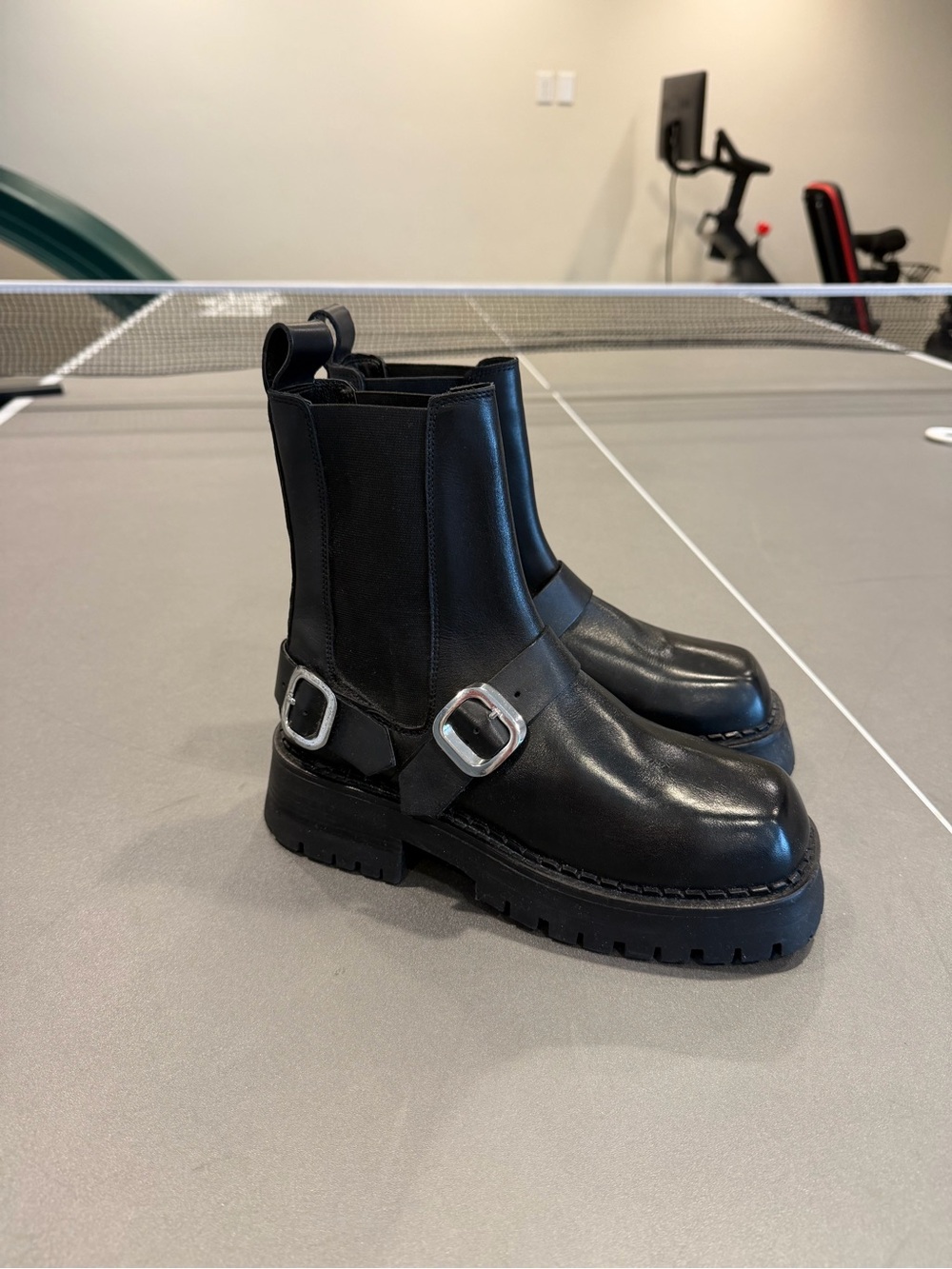 ASOS design Arena leather harness Chelsea boots